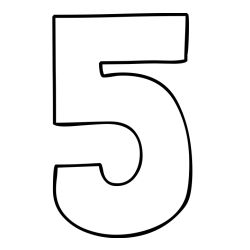 Pobarvanka številke pet (5)