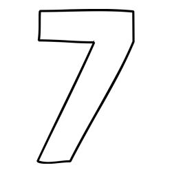 Pobarvanka številke sedem (7)