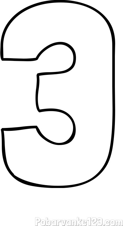 Pobarvanka številke tri (3)