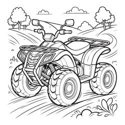 Pobarvanka štirikolesnika na cesti