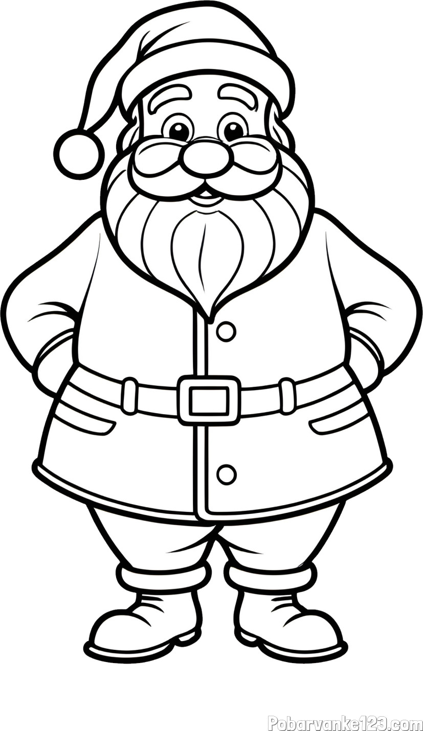 Pobarvanka stoječega Božička