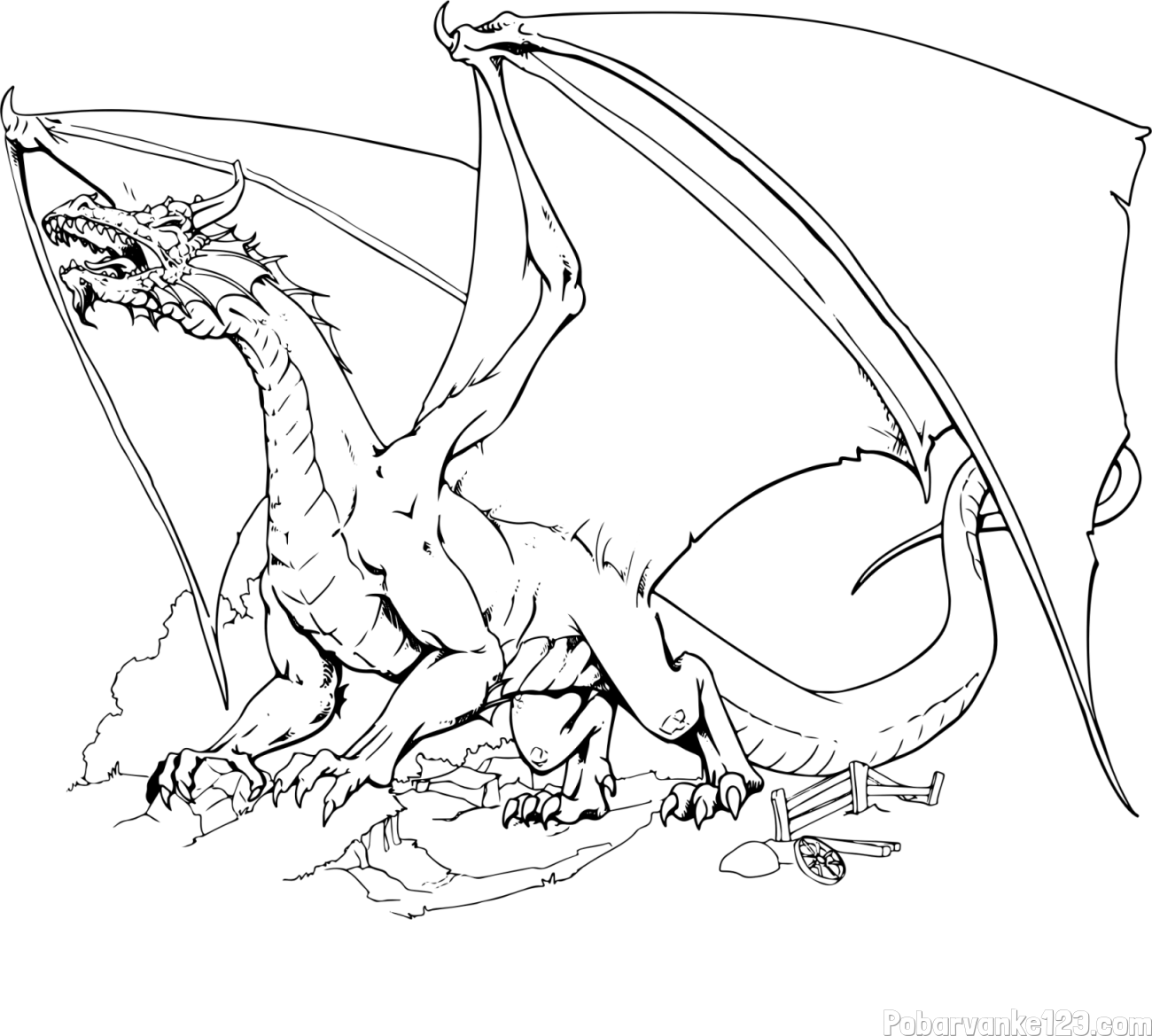 Pobarvanka strašnega zmaja