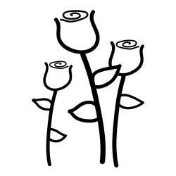 Pobarvanka treh vrtnic