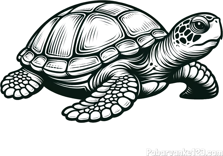 Pobarvanka velike želve