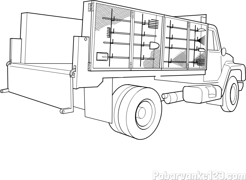 Pobarvanka velikega kamiona z orodjem
