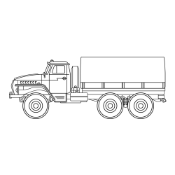 Pobarvanka velikega kamiona za prevoz težkega tovora