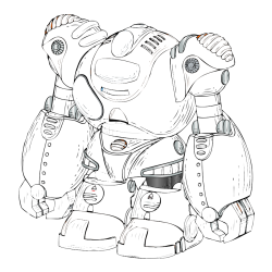 Pobarvanka velikega robota