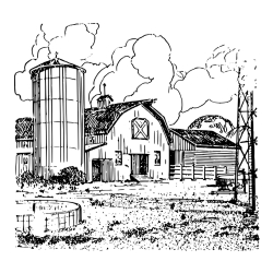 Pobarvanka velikega senika ter silosa