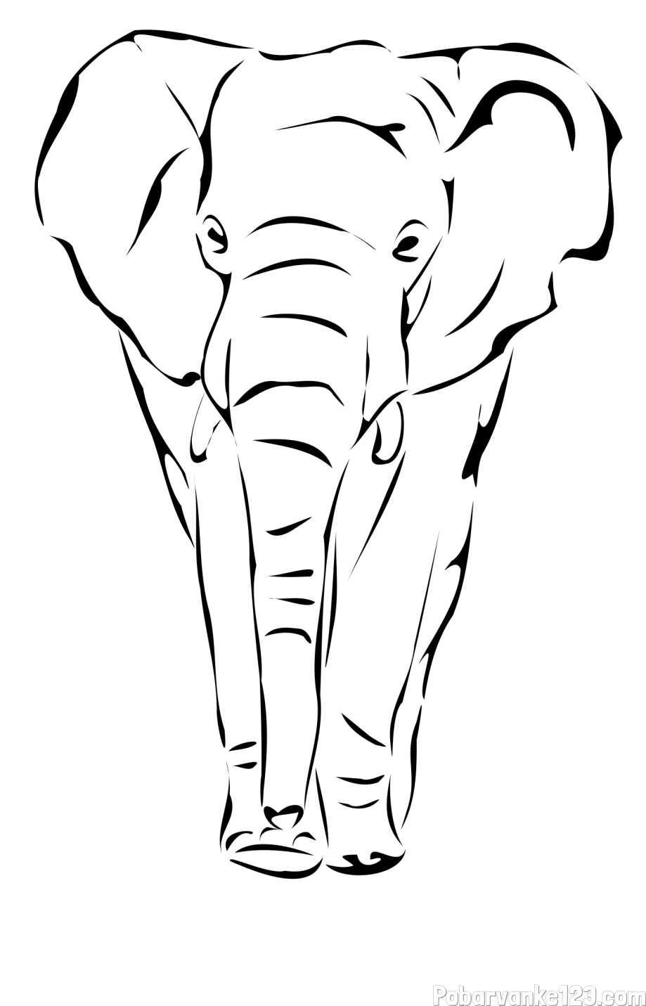 Pobarvanka velikega slona