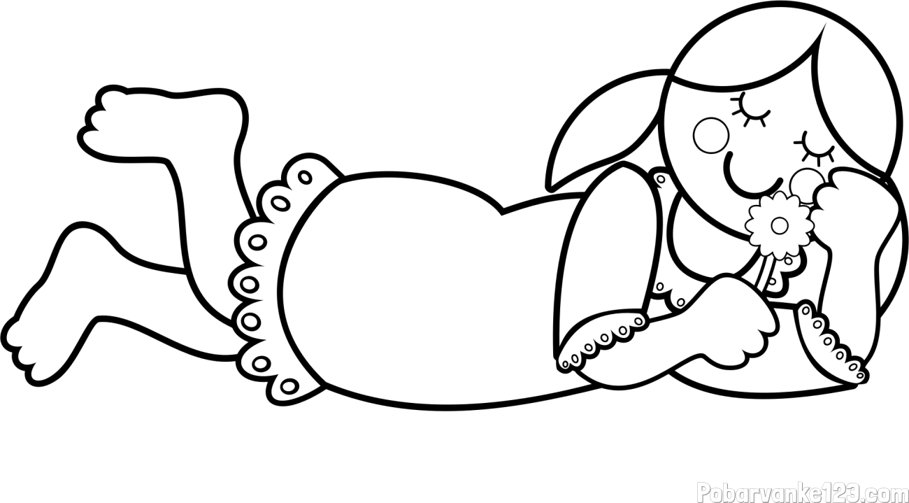 Pobarvanka vesele punčke