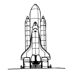 Pobarvanka vesoljskega plovila Space Shuttle