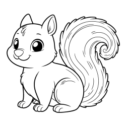 Pobarvanka veveričke