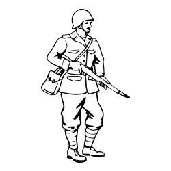Pobarvanka vojaka s puško