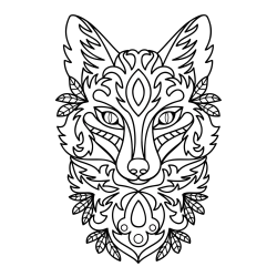 Pobarvanka volka - mandale