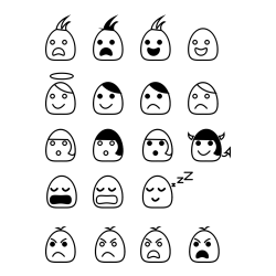 Pobarvanka z zbirko 19ih smeškov