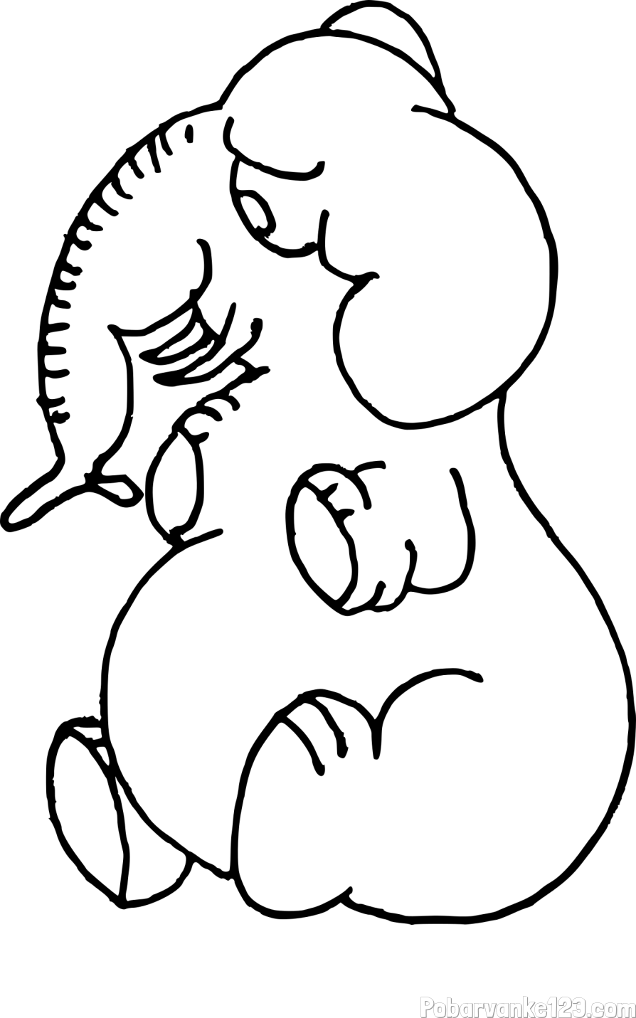 Pobarvanka zabavnega slona