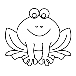 Pobarvanka nasmejane žabe