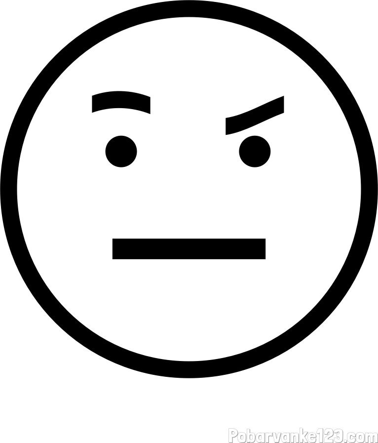 Pobarvanka začudenega smeška