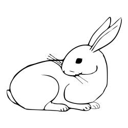 Pobarvanka zajčka, ki je nekaj opazil