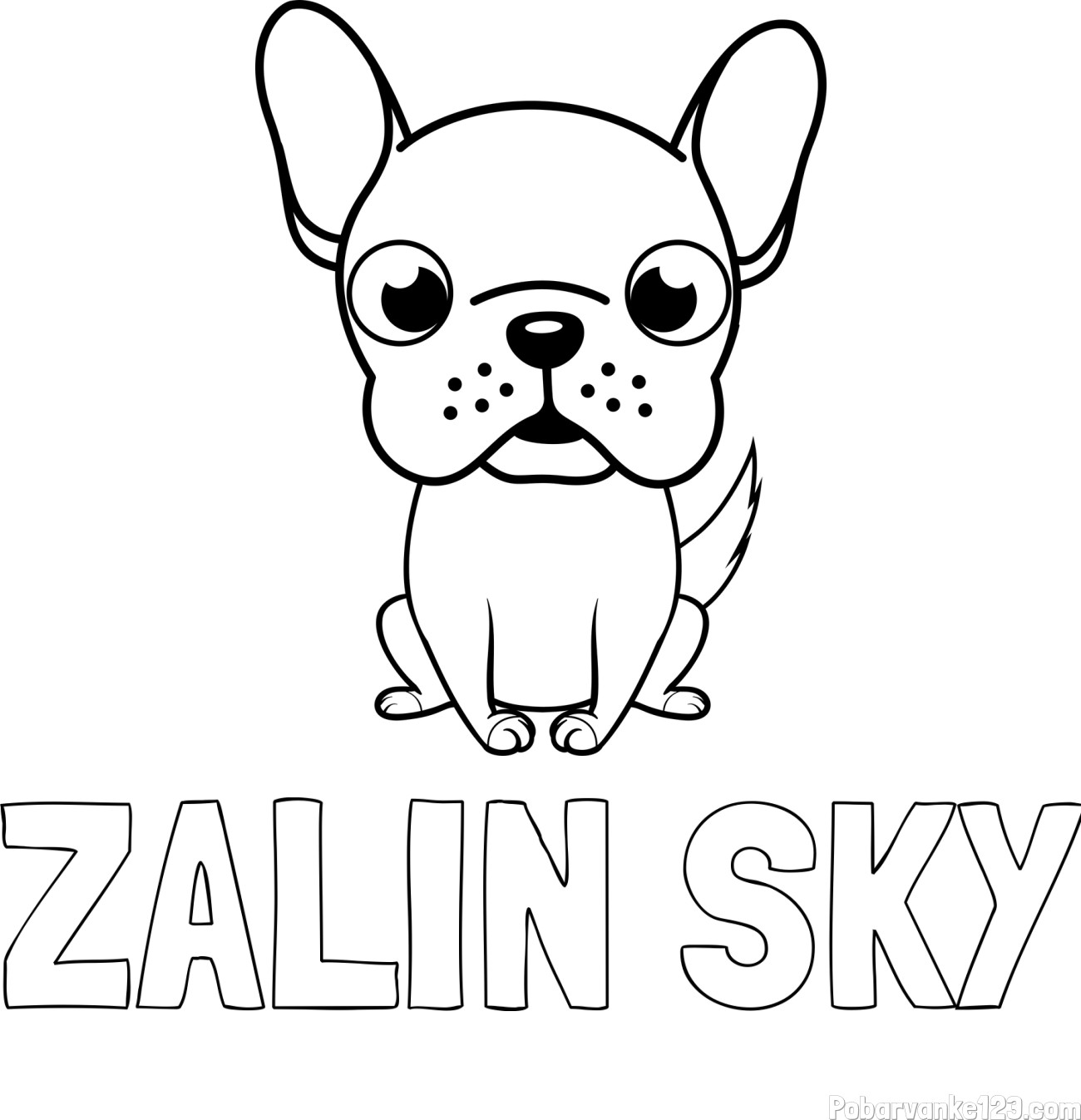 Pobarvanka Zalinega psička Skya