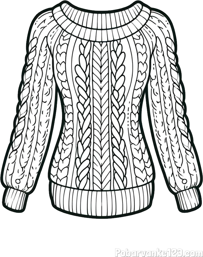 Pobarvanka ženskega puloverja