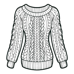 Pobarvanka ženskega puloverja