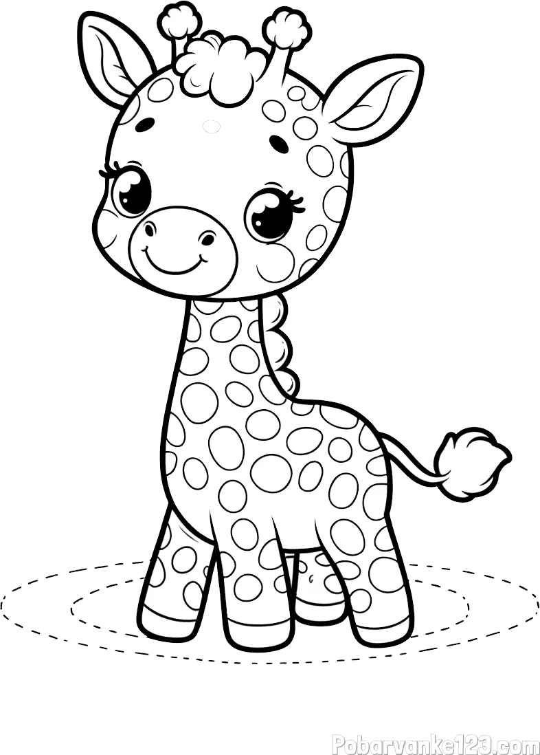 Pobarvanka žirafe