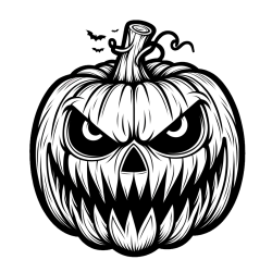 Pobarvanka zlobne buče za noč čarovnic