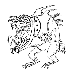 Pobarvanka zlobne pošasti