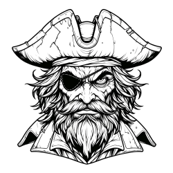 Pobarvanka zlobnega gusarja