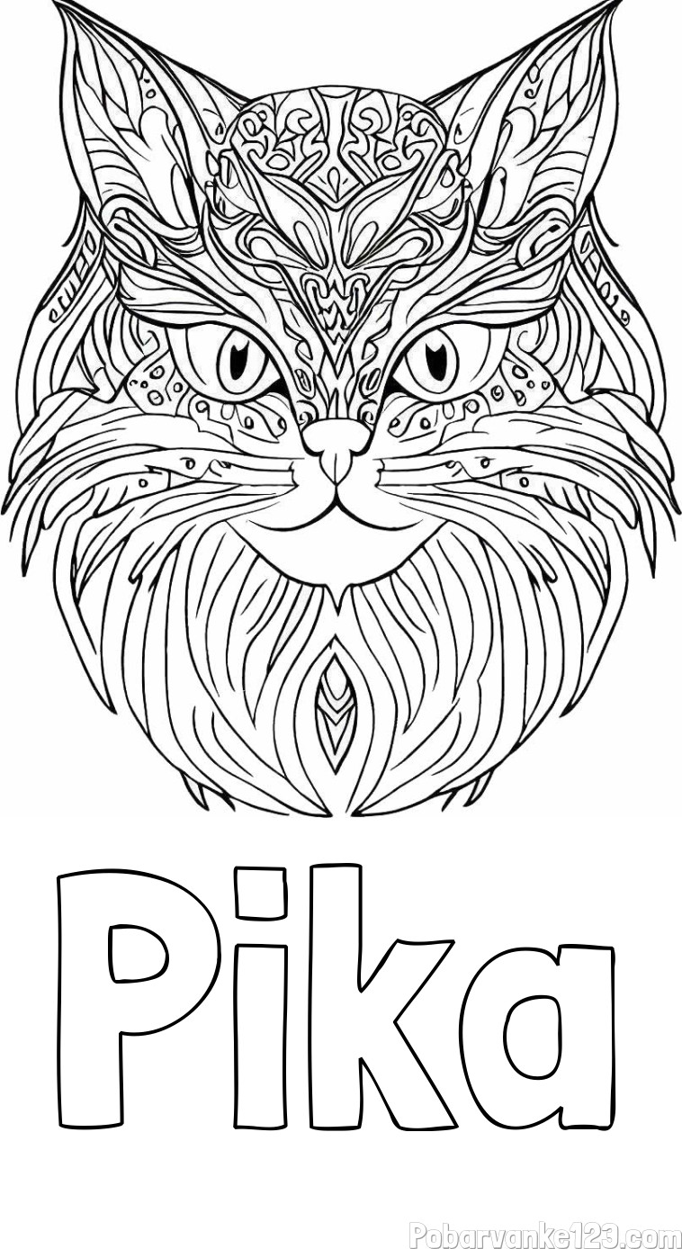 Pobarvanke mucke Pike