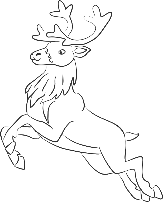 Pobarvanka jelenčka Rudolfa