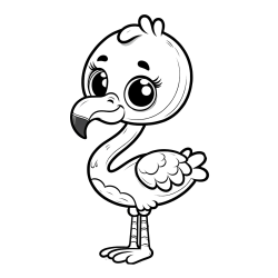 Pobarvanka majhnega flaminga