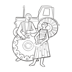 Pobarvanka popravila traktorja