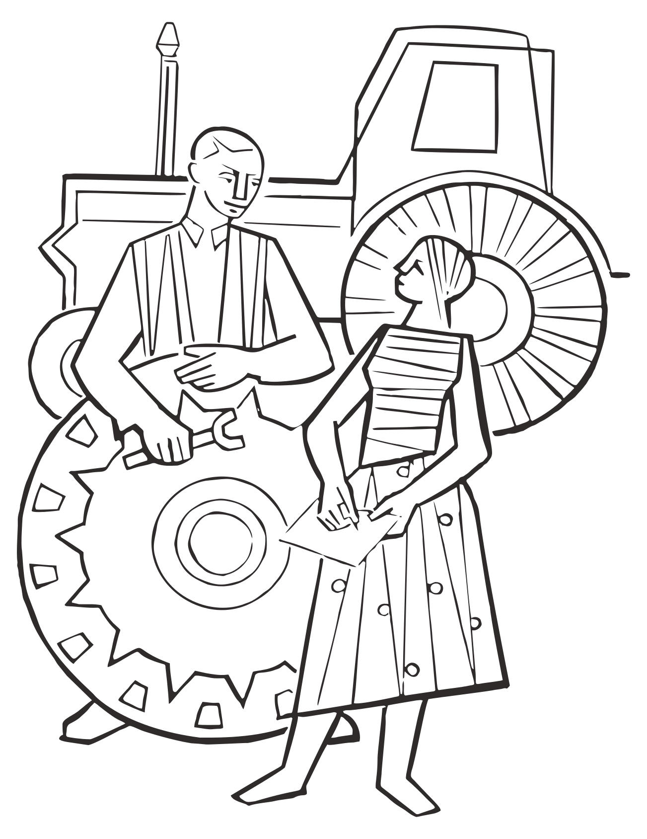 Pobarvanka popravila traktorja