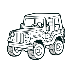 Preprosta pobarvanka jeep-a