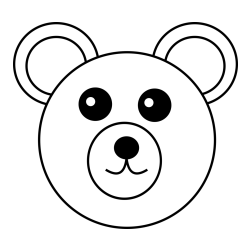 Preprosta pobarvanka medvedka