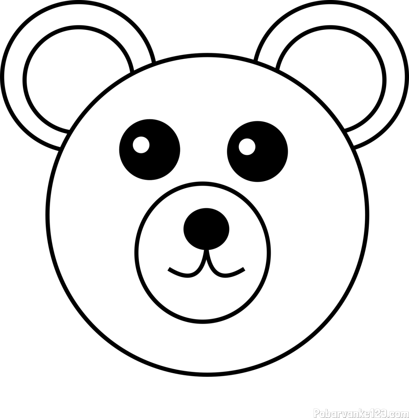 Preprosta pobarvanka medvedka