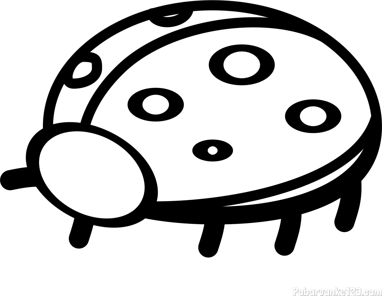 Preprosta pobarvanka pikapolonice