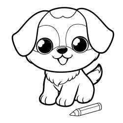 Pobarvanka prikupnega kužka