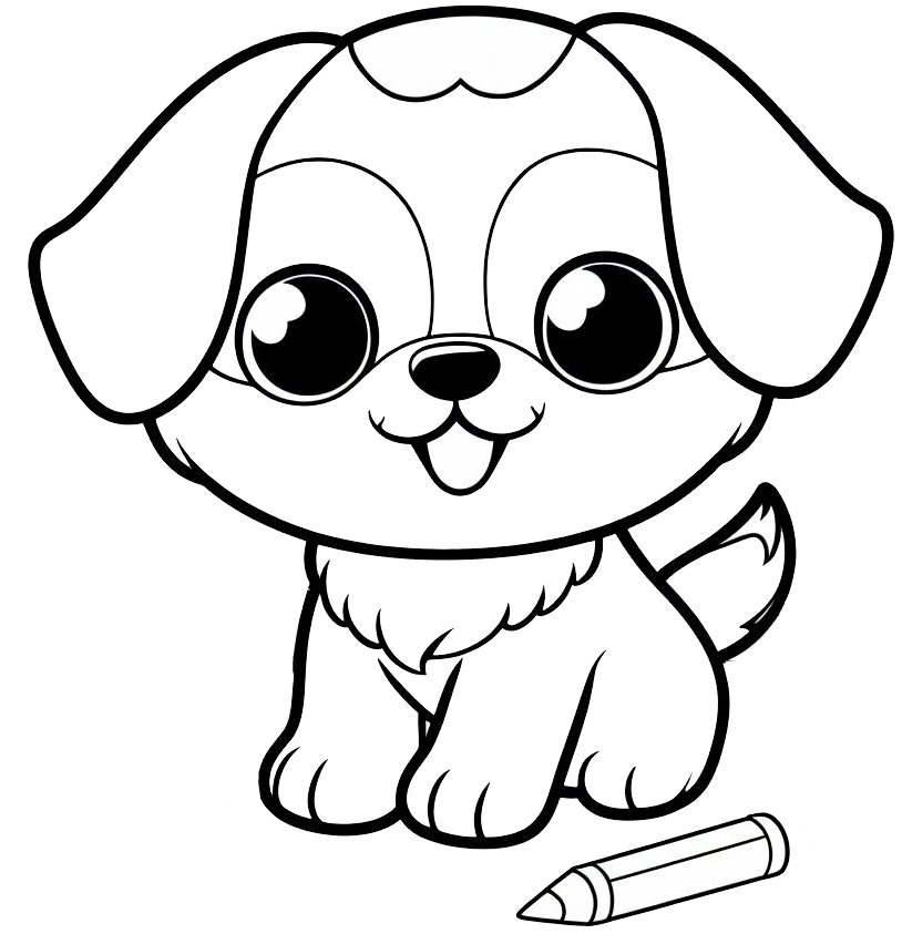 Pobarvanka prikupnega kužka