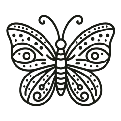 Preprosta pobarvanka metulja