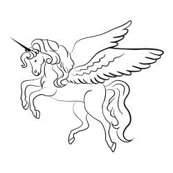 Lepa pobarvanka samoroga