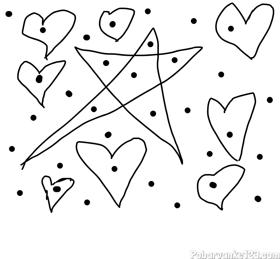 srčki  in    zvezdice