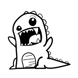 Pobarvanka strašnega dinozavra