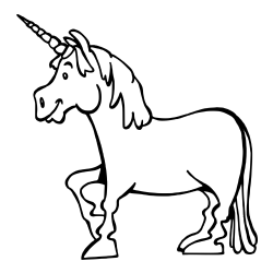 Pobarvanka veselega samoroga