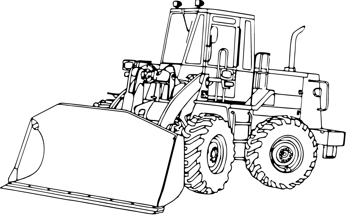 Pobarvanka velikega bagra