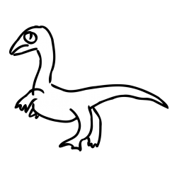 Pobarvanka žalostnega dinozavra